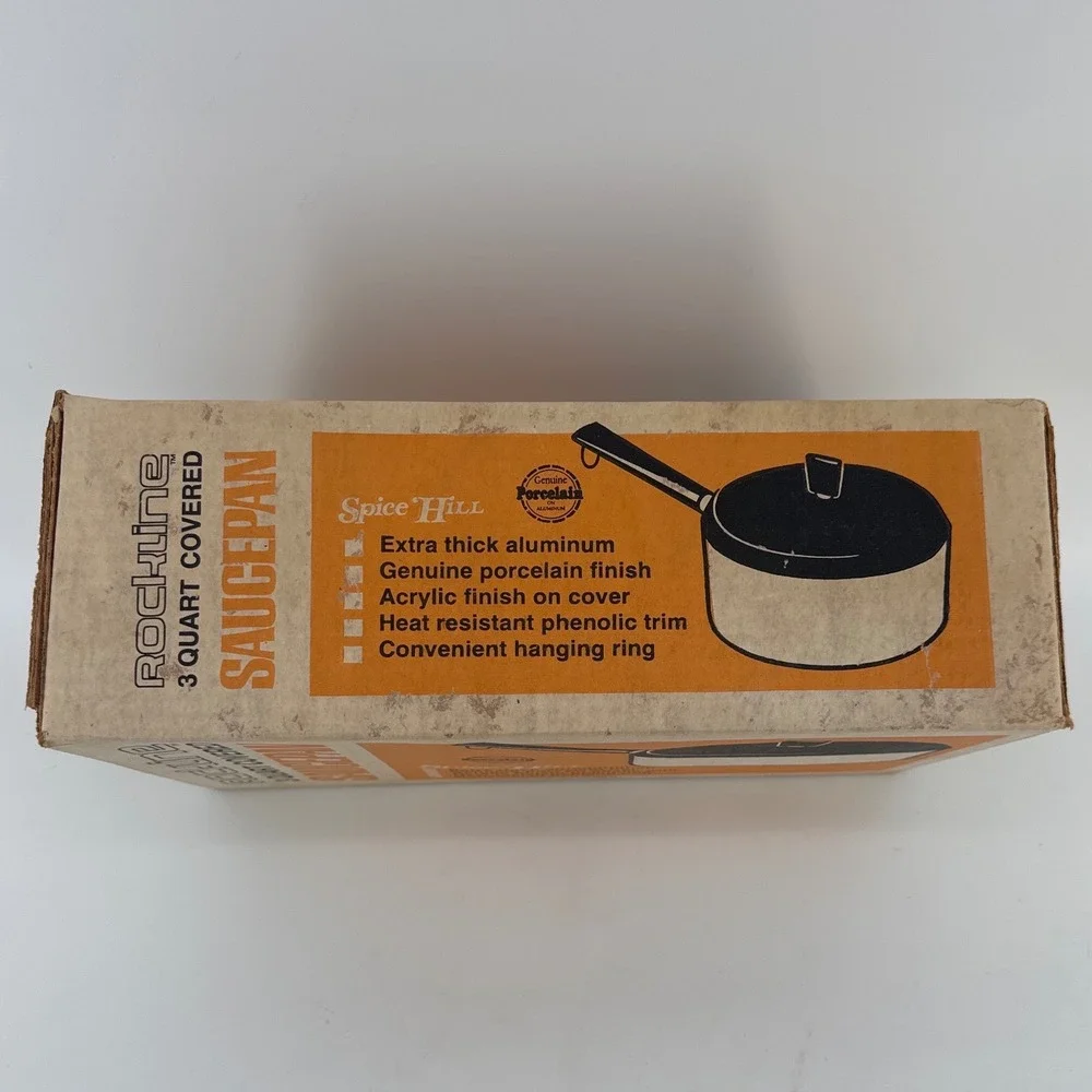 Rockline Saucepan 3 Qt Floral Spice Hill Vintage Porcelain Aluminum